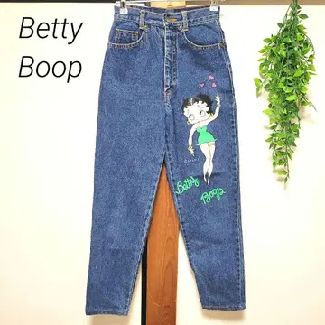 BettyBoop 베티 빈티지 데님 청바지 구제 의류 레트로