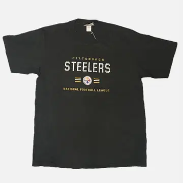 NFL Lee sport Steelers 블랙 티셔츠 자수 90s