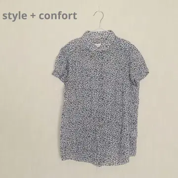 style + confort 꽃무늬 반팔 셔츠