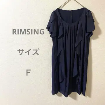 리무진 RIMSING 네이비 프릴 소매 튜닉