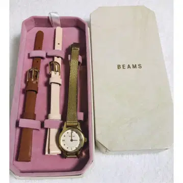 BEAMS 손목시계 여성용 골드 일부 미사용 새상품