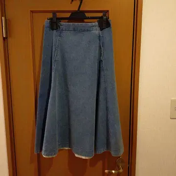 K/DENIM kumikyoku 데님 플레어 스커트 블루 계열 3, L