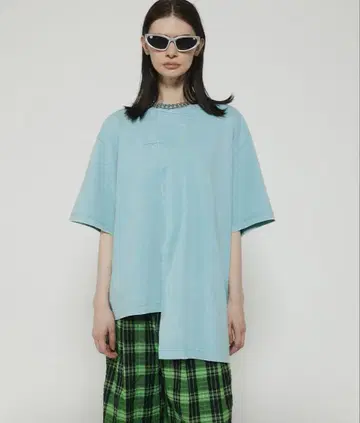 앞쪽 접어 넣기 화학 표백 티셔츠