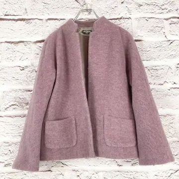 r226 MARLENEDAM ITALY 핑크 노카라 자켓