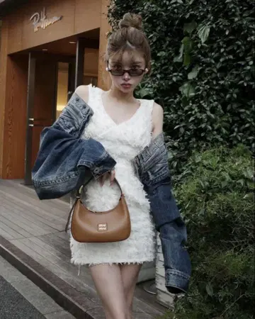 Darich 트위드 프린지 미니 원피스