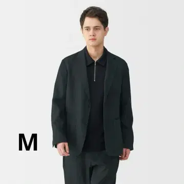 무인양품 린넨 워싱 자켓 블랙 M