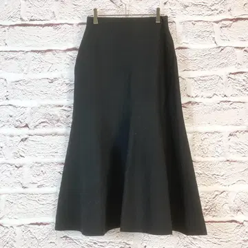 r250 Mila Owen 블랙 플레어 롱 스커트 허리 밴딩