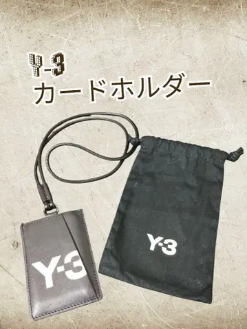 Y-3 카드 홀더 랜야드 블랙 IY4065 가죽