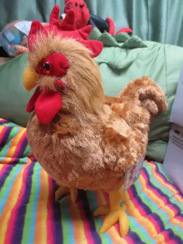 새상품 리얼한 애니멀 봉제 인형 닭 (브라운)