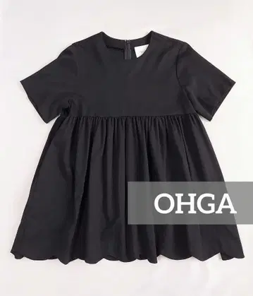 ohga 스캘럽 티셔츠 컷소 블랙