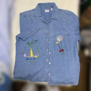LEVI'S 자수 데님 셔츠 M