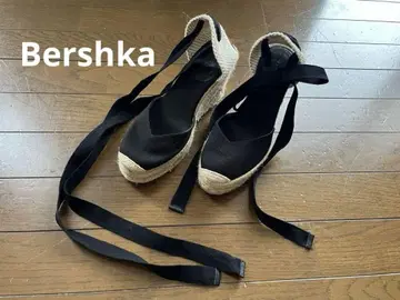 Bershka 버쉬카 블랙 에스파드리유 웨지 샌들