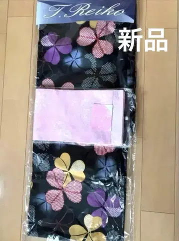 T.Reiko 타카시마 레이코 꽃무늬 유카타와 오비 세트 유카타