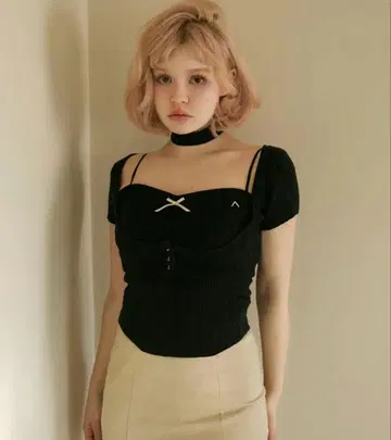 정품 andmary Frida knit set Black