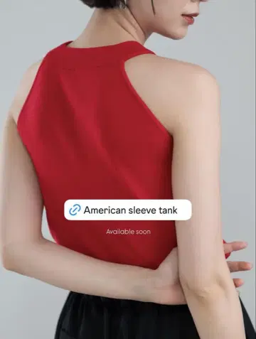 KARRY American sleeve tank 레드