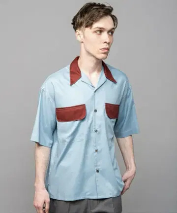 Mr.olive 오픈 카라 셔츠 볼링 셔츠