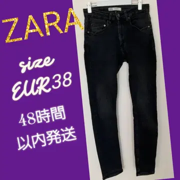 ZARA 데님 팬츠 블랙 sizeEUR38 여성용