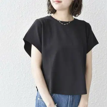 SHIPS 코튼 천축 돌먼 슬리브 TEE 24SS 블랙 M