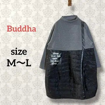부처님 [M~L] 하이넥 도킹 원피스 빅 실루엣 퀼팅