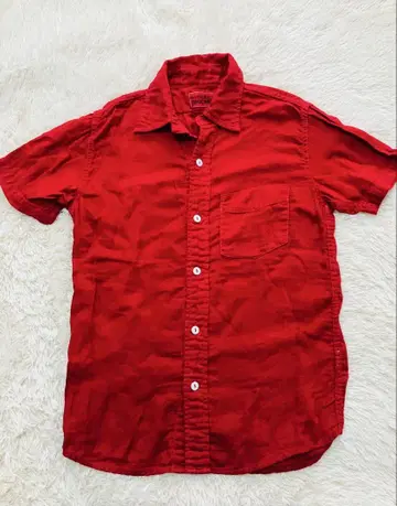 TSIGRE BROCANTE 반팔 셔츠 빨간색 일본제 코튼 100%