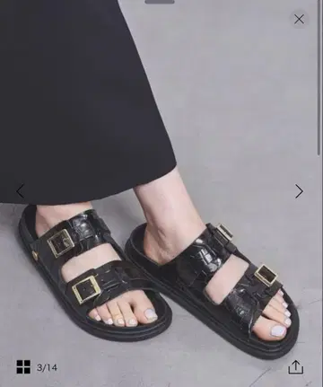 BIRKENSTOCK ST BARTHS 샌들 악어 엠보싱 22.5cm