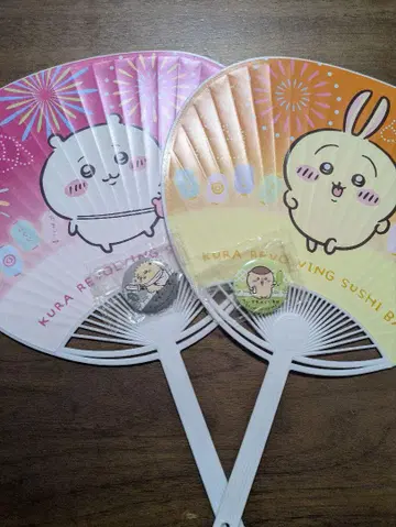 치이카와 (먼작귀) 쿠라스시 부채 캔뱃지