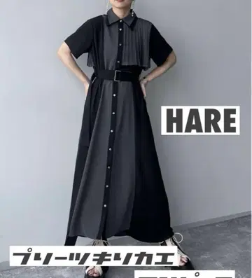 HARE 플리츠 셔츠 원피스 완판템