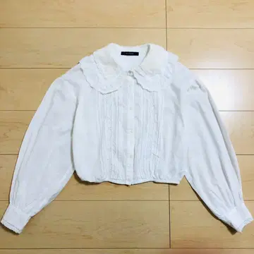 w closet 블라우스 긴팔 셔츠 레이스 볼륨 소매 a3543