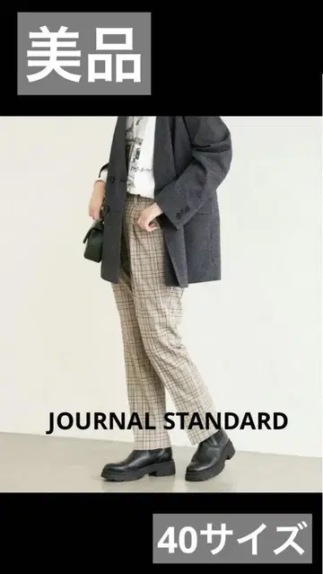 JOURNAL STANDARD 스트레치 체크 슬림 팬츠 40 사이즈