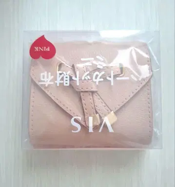 VIS 하트 컷 지갑 미니 핑크