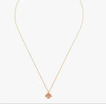 kete spade 핑크 스페이드 디자인 목걸이