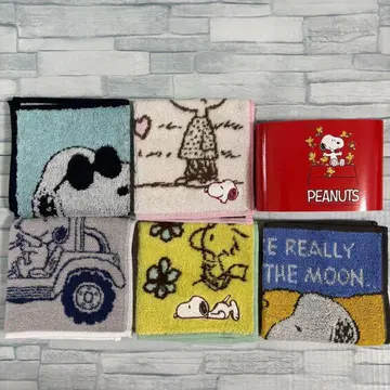 B 스누피 타월 손수건 5장 세트 SNOOPY PEANUTS