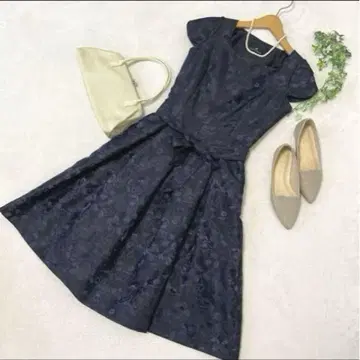 KarL Park Lane 원피스 네이비 꽃무늬 세레모니 S 새상품급