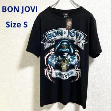 택 포함 미사용! BON JOVI 스컬 디자인 티셔츠 S 사이즈 블랙