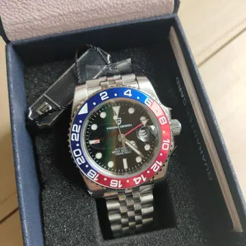 pagani DESIGN GMT 오토매틱 손목시계 블랙 다이얼