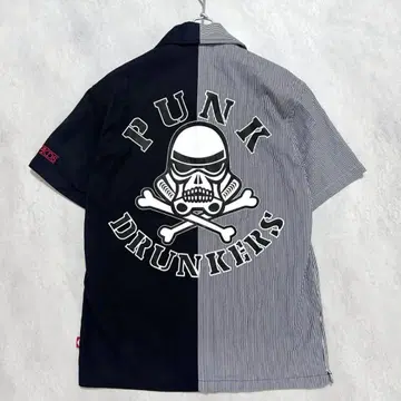 PUNK DRUNKERS 펑크 드렁커스 절개 워크 셔츠 와펜