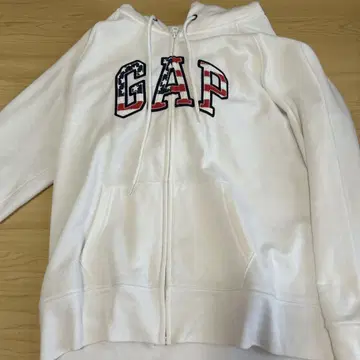 GAP 미국 국기 자수 집업 후드티