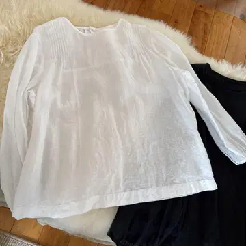 리제타 린넨 블라우스 앤티크 화이트 36 미유즈드