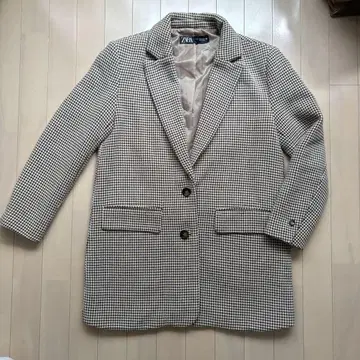 ZARA 자라 자켓 하운드투스 체크 브라운