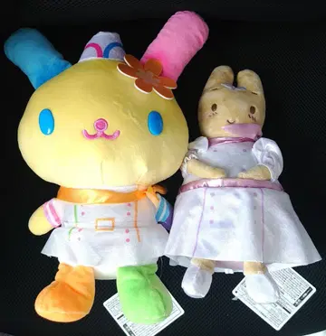 산리오 포요욘에아포~토 BIG 봉제 인형 우사하나 & 마론 크림