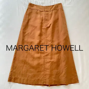 MARGARET HOWELL 브라운 플레어 스커트 사이즈 I