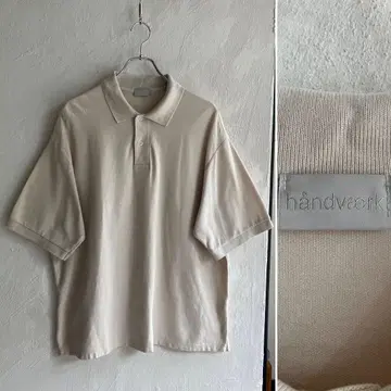 새상품급 handvaerk 오버 사이즈 피케 셔츠 핸드바크 BSHOP