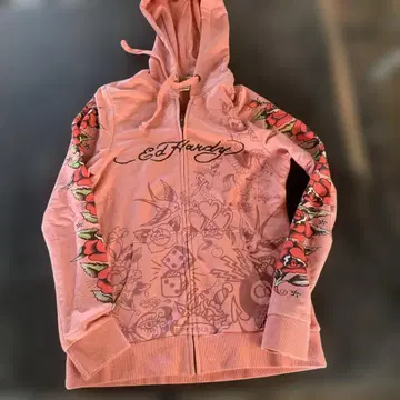 Ed Hardy 핑크 후드티 XS