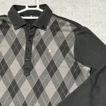 Munsingwear 아가일 무늬 긴팔 폴로 셔츠 골프 먼싱웨어