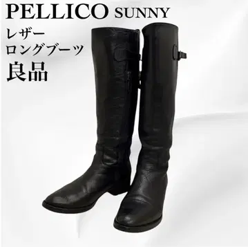 [고품질] 펠리코 써니 가죽 롱 부츠 캐주얼 pellico