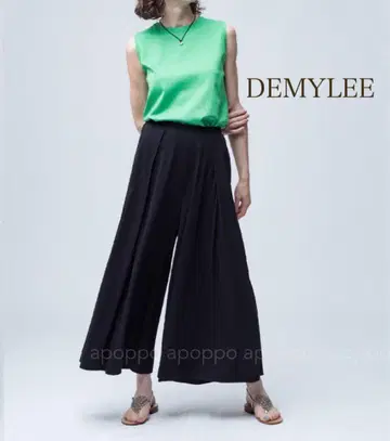 DEMYLEE 네이비 와이드 팬츠 데미리 론 헤르만
