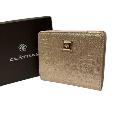 미사용 CLATHAS 클레이사스 마리 골드 2단 폴더형 지갑