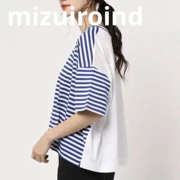 스트라이프 박스 실루엣 티셔츠