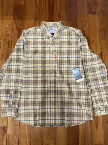 5.11 TACTICAL 긴팔 셔츠 US LARGE 브라운 계열 체크