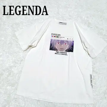 LEGENDA 에반게리온 카오루 콜라보 티셔츠 화이트 프린트